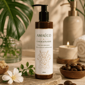 Condicionador Essência da Floresta Amaéco Botanics - Efeito Desmaia Fio com Óleo de Pracaxi e Ojon, 250ml