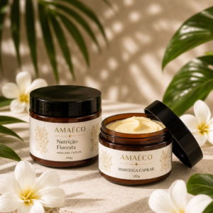 Kit Nutrição Extrema Amaéco Botanics: Máscara Capilar + Manteiga Umectante Waterless (Blindagem e Fim da Porosidade)