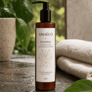 Shampoo Energia e Força da Amazônia Amaéco Botanics - Limpeza Suave Low Poo sem Sulfatos com Proteína do Arroz e Menta, 250ml